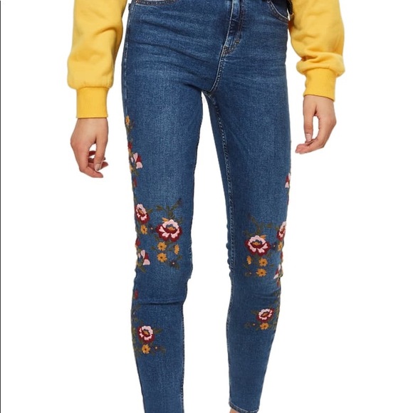 Topshop Denim - Topshop Jamie Ditsy Floral Jeans
